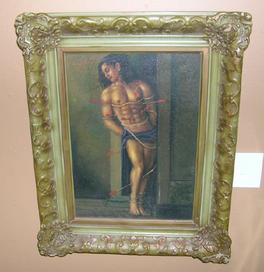 Appraisal: Continental School th Century St Sebastian oil on canvas x