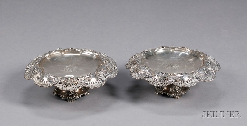 Appraisal: Pair of Tiffany Co Sterling Tazza - each with lobed