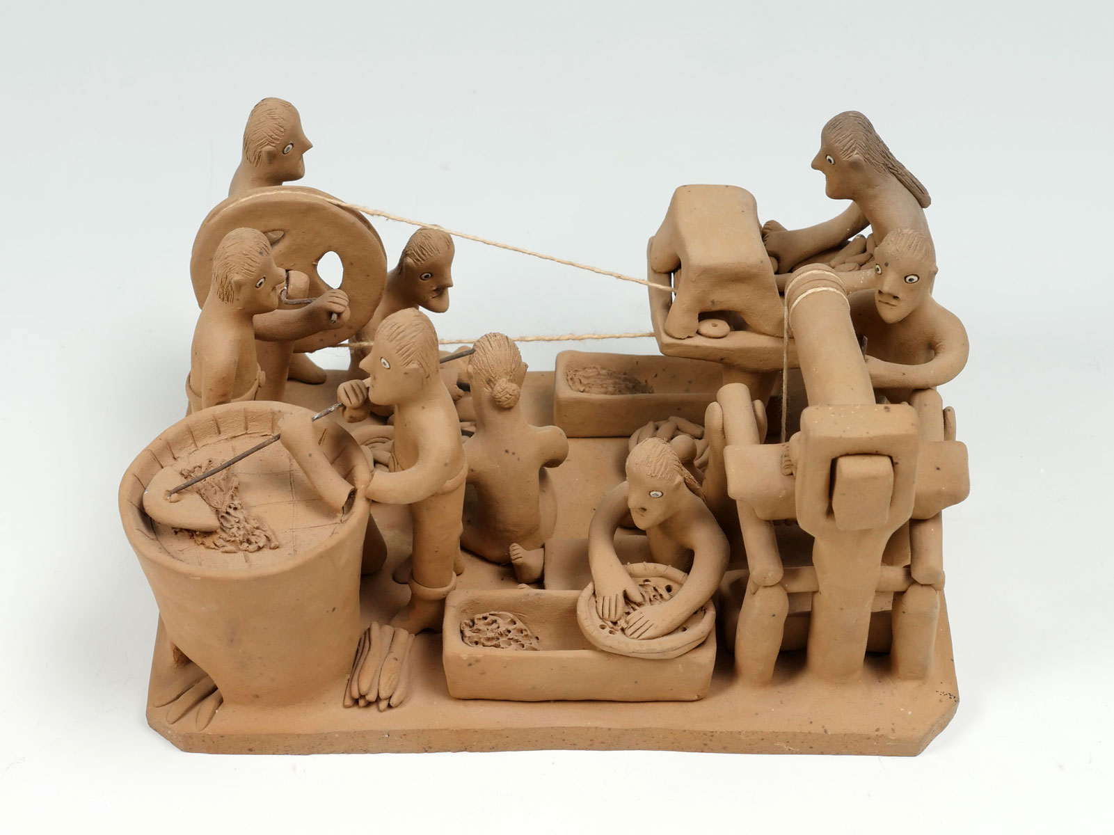 Appraisal: CLAY WORKSHOP BY VITALINO FILHO Vitalino Filho clay sculpture of