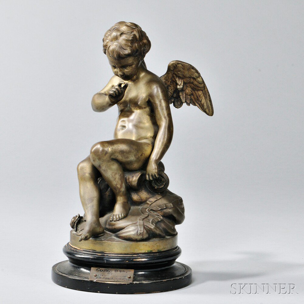 Appraisal: After Falconet French - Cupid bronze th century inscribed on