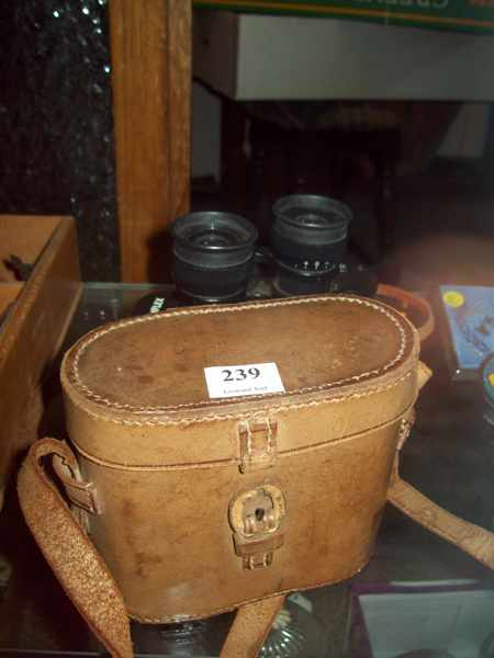 Appraisal: TWO PAIR OF BINOCULARS ONE IN A LEATHER CASE