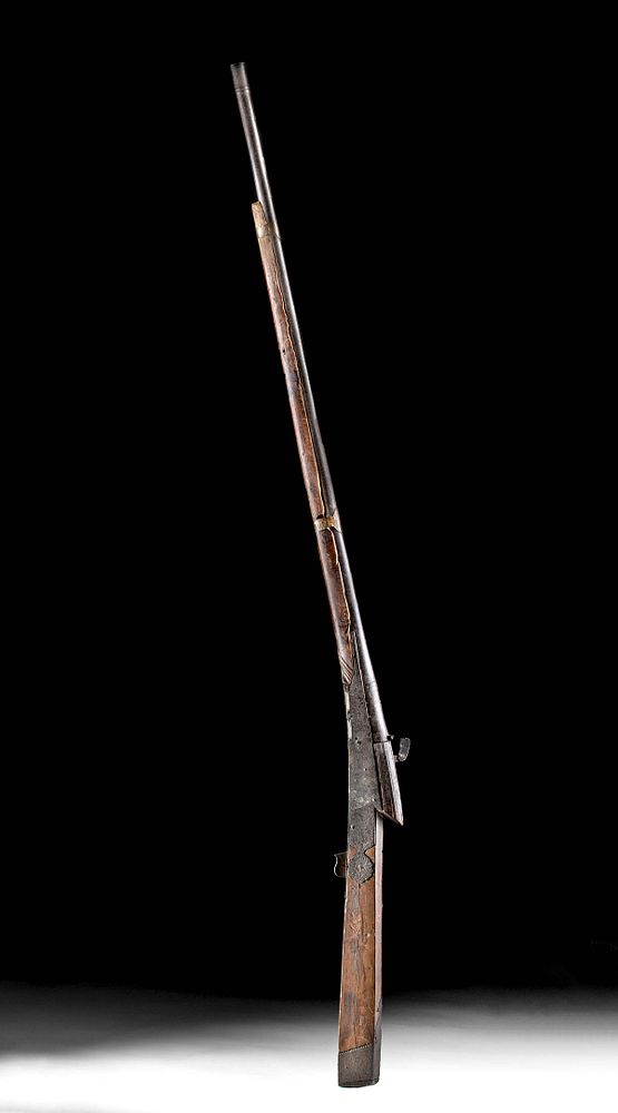 Appraisal: th C Indian Wood Iron Rifle - Bandukh Toradar Central