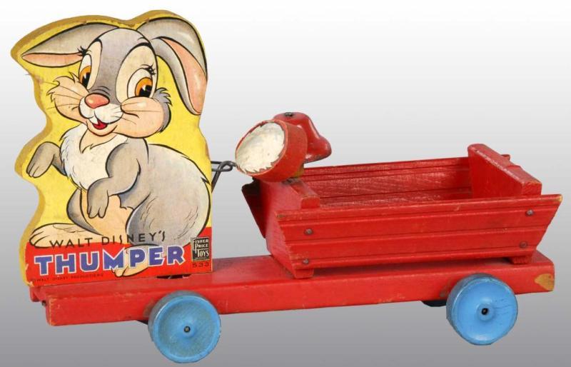 Appraisal: Fisher Price No Disney Thumper Cart Toy Description American Circa