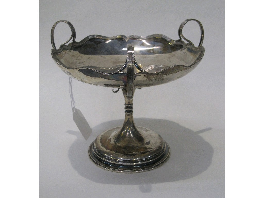 Appraisal: Art Nouveau silver three handled tazza Sheffield