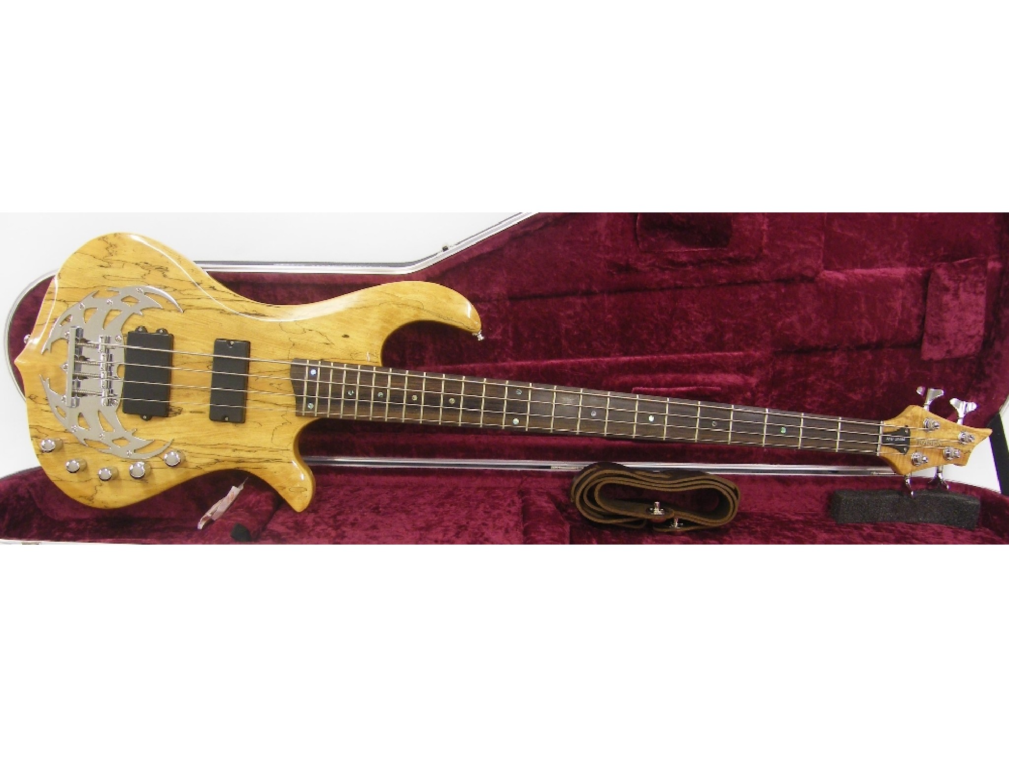 Appraisal: Traben Array Limited bass guitar spalted maple finish with some