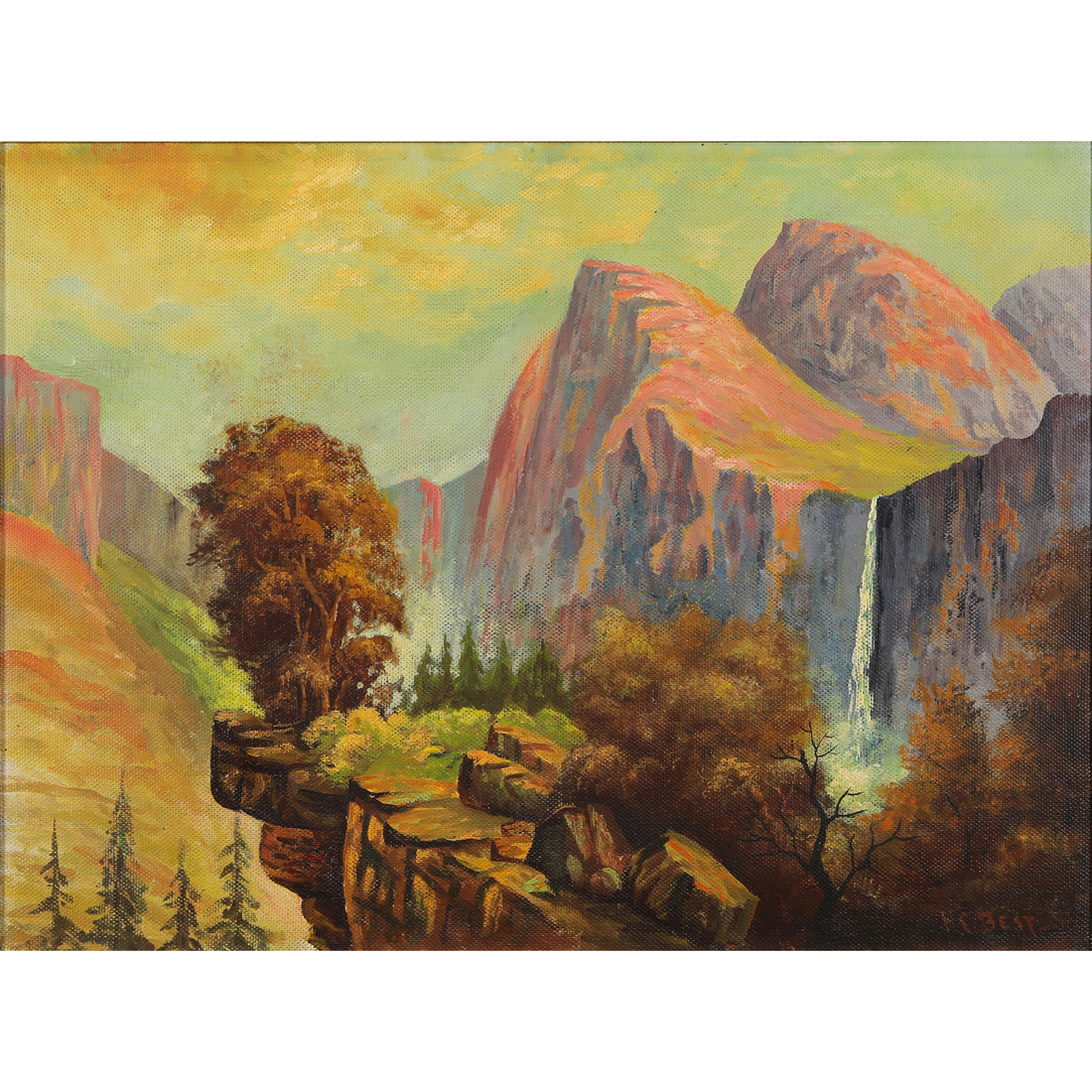 Appraisal: PAINTING HARRY CASSIE BEST Harry Cassie Best American - Yosemite