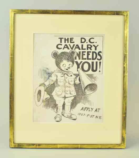 Appraisal: CLIFFORD BERRYMAN POSTER Drawn for D C Cavalry states ''D