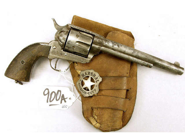 Appraisal: Spanish Colt Brevette SA in period Holster with badge relic