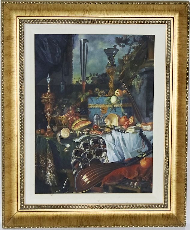 Appraisal: Circle of Cornelis De Heem Still Life Oil Painting In