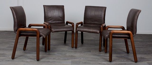 Appraisal: Guido Faleschini Dilos Dining Chairs Set of four Italian dining