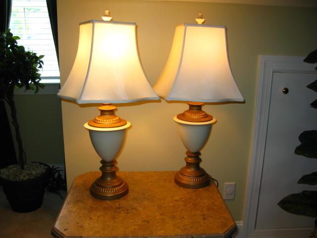 Appraisal: Pair of Ceramic Table Lamps in the form of Grecian