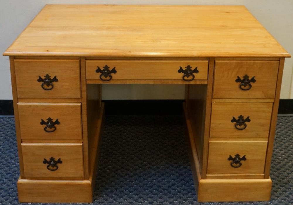 Appraisal: Maple Double Pedestal Desk x x in x x cm