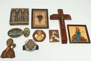 Appraisal: Vintage Catholic Images and Items Mostly s including motifs of