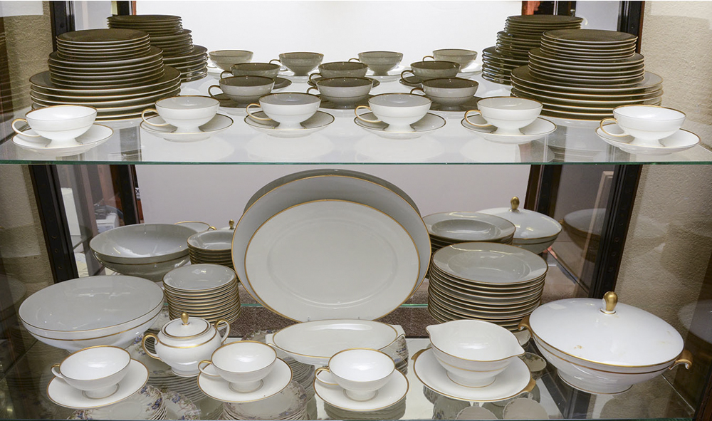 Appraisal: ROSENTHAL GOLD RIM CHINA SERVICE Approx pieces Rosenthal china white