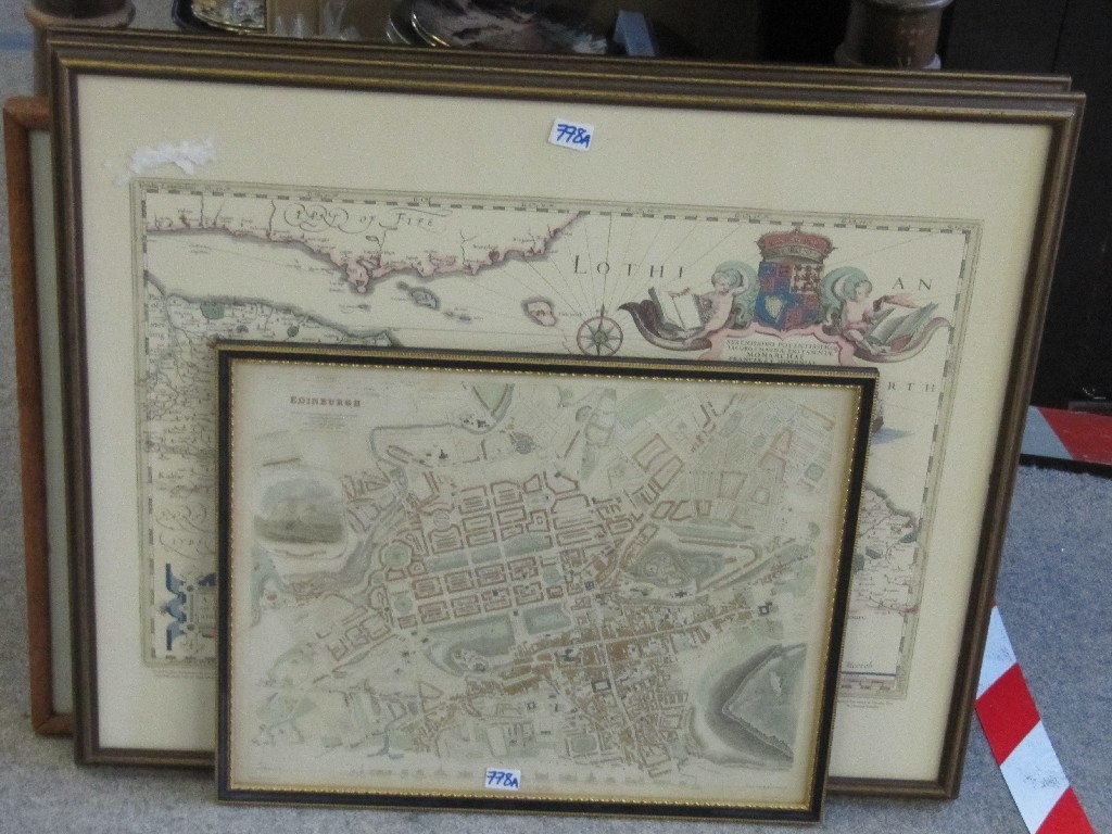 Appraisal: Various maps including copy of Saxton's map of Oxfordshire Buckinghamshire