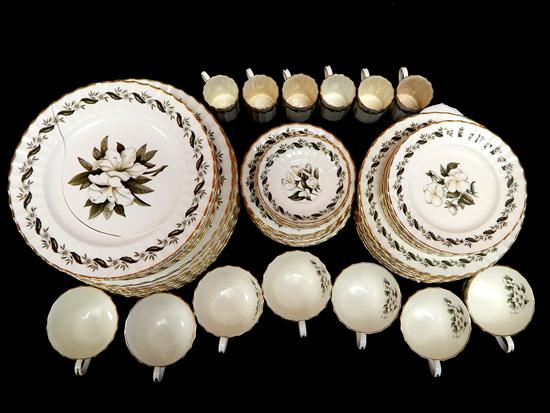 Appraisal: Royal Worcester Engadine pattern partial dinner service sixty four pieces