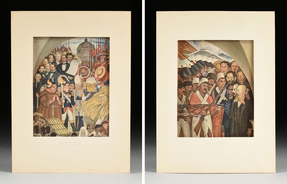 Appraisal: DIEGO RIVERA Mexican - A GROUP OF TWO PRINTS FROM