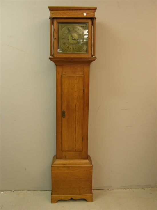 Appraisal: th century oak cased eight day long case clock with