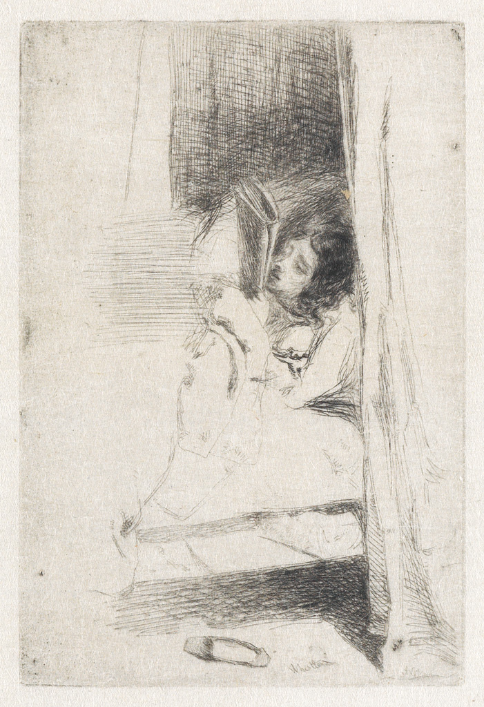 Appraisal: JAMES A M WHISTLER The Slipper Etching and drypoint printed