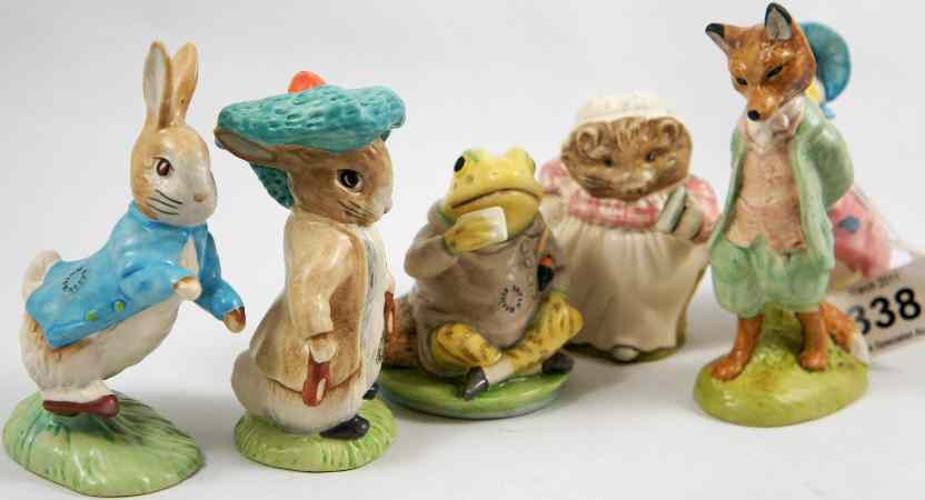 Appraisal: Beswick Beatrix Potter Satin Figures Benjamin Bunny Foxy Whiskered Gentleman