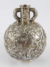 Appraisal: A Chinese silver two handled vase by Wang Hing with