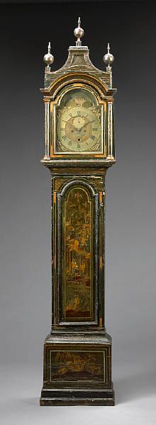 Appraisal: A George III lacquered tall case clock Josh Peyton Portsmouth