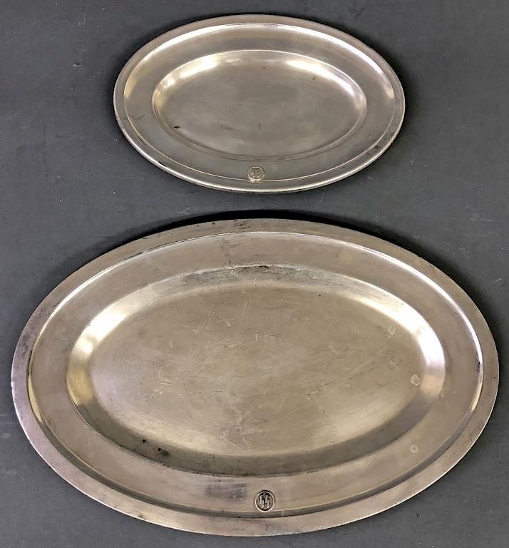 Appraisal: Two WWII Era German Silverplate Hotel Platters Two WWII era