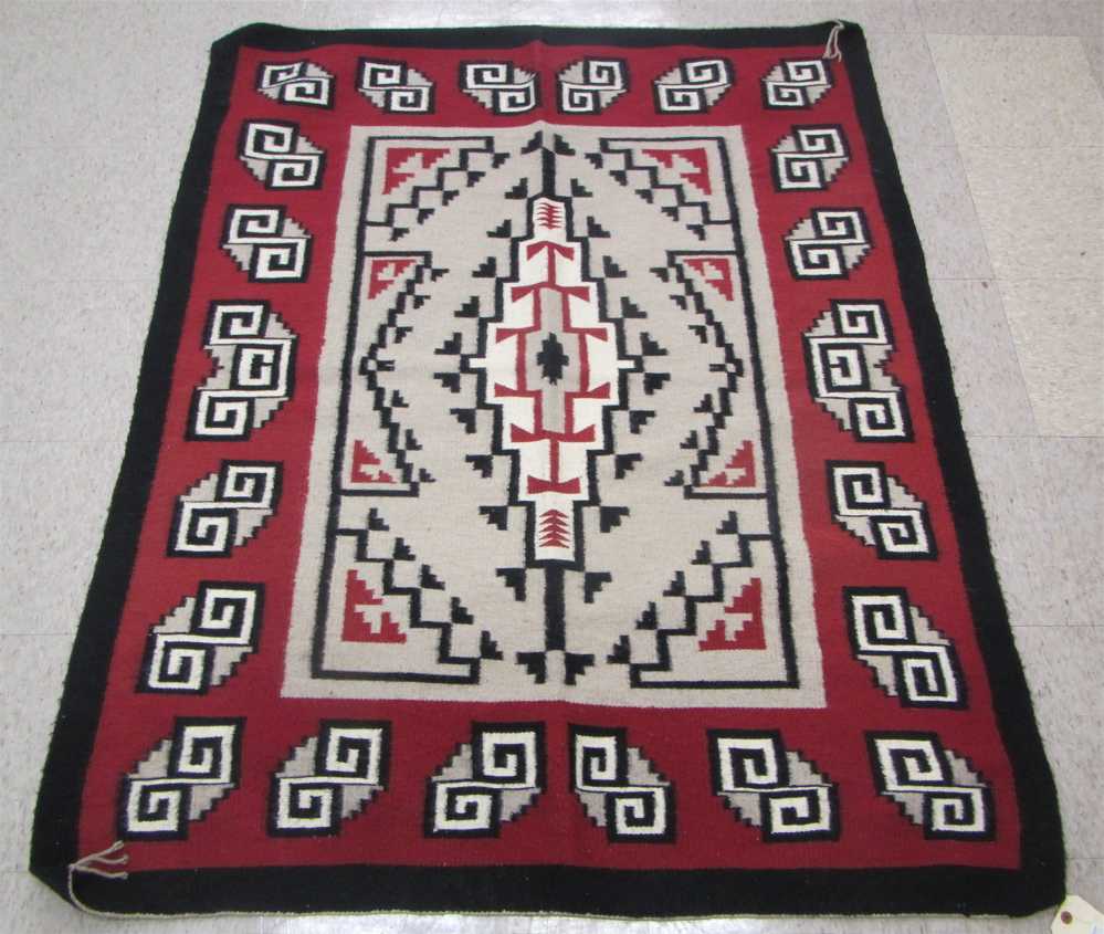 Appraisal: NAVAJO WEAVING Ganado regional design hand woven ' x '