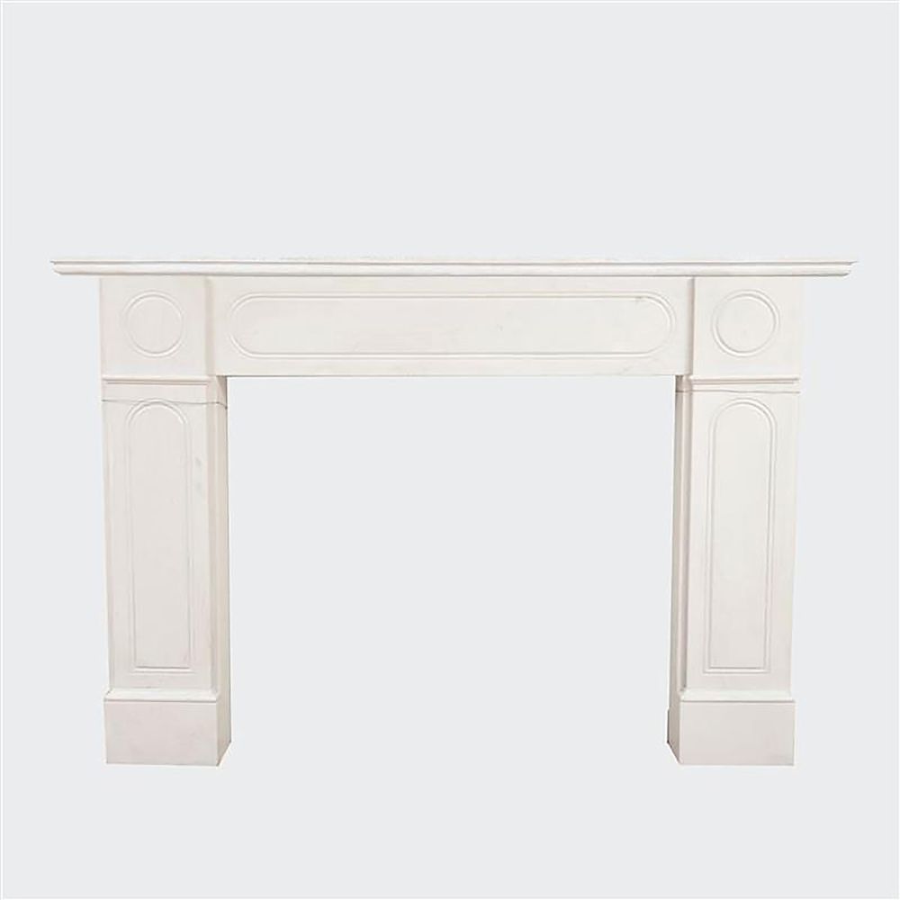 Appraisal: Modern Carved Marble Mantle x x in opening x in