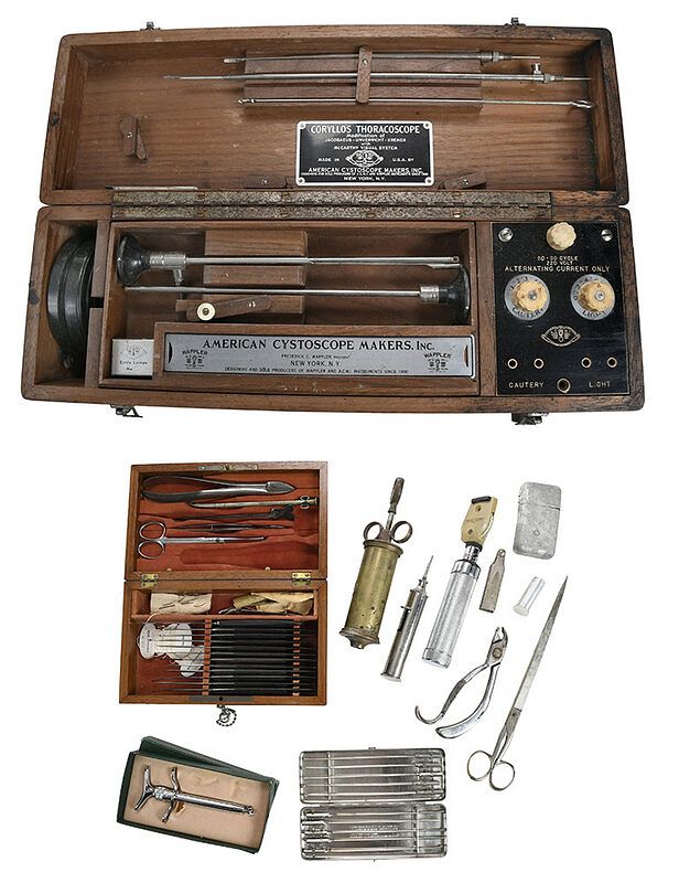 Appraisal: J H Gemrig Surgeon's Kit Assorted Medical Tools American British