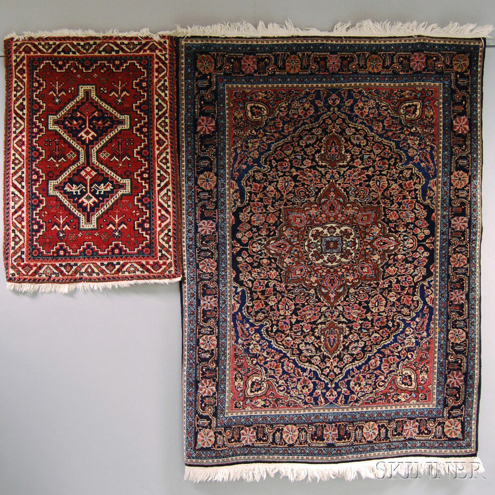 Appraisal: Josan-Sarouk Rug and Northwest Persian Mat th century slight edge