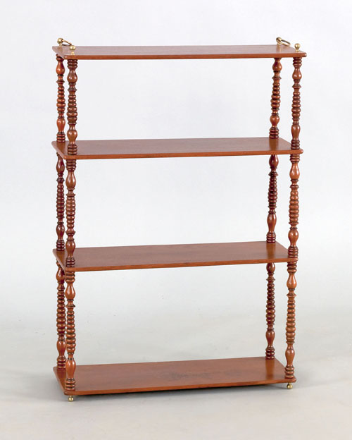 Appraisal: English Regency mahogany hanging shelf ca h w