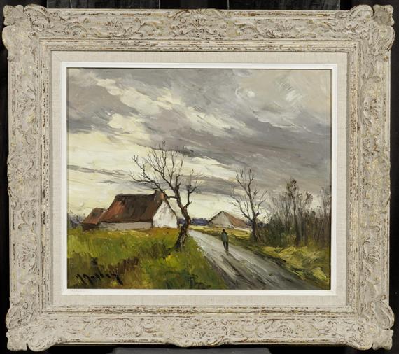 Appraisal: MASSON MARCEL Nangis Landscape in fall Oil on canvas Signed