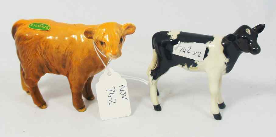 Appraisal: Beswick Highland Calf D and Friesian Calf C