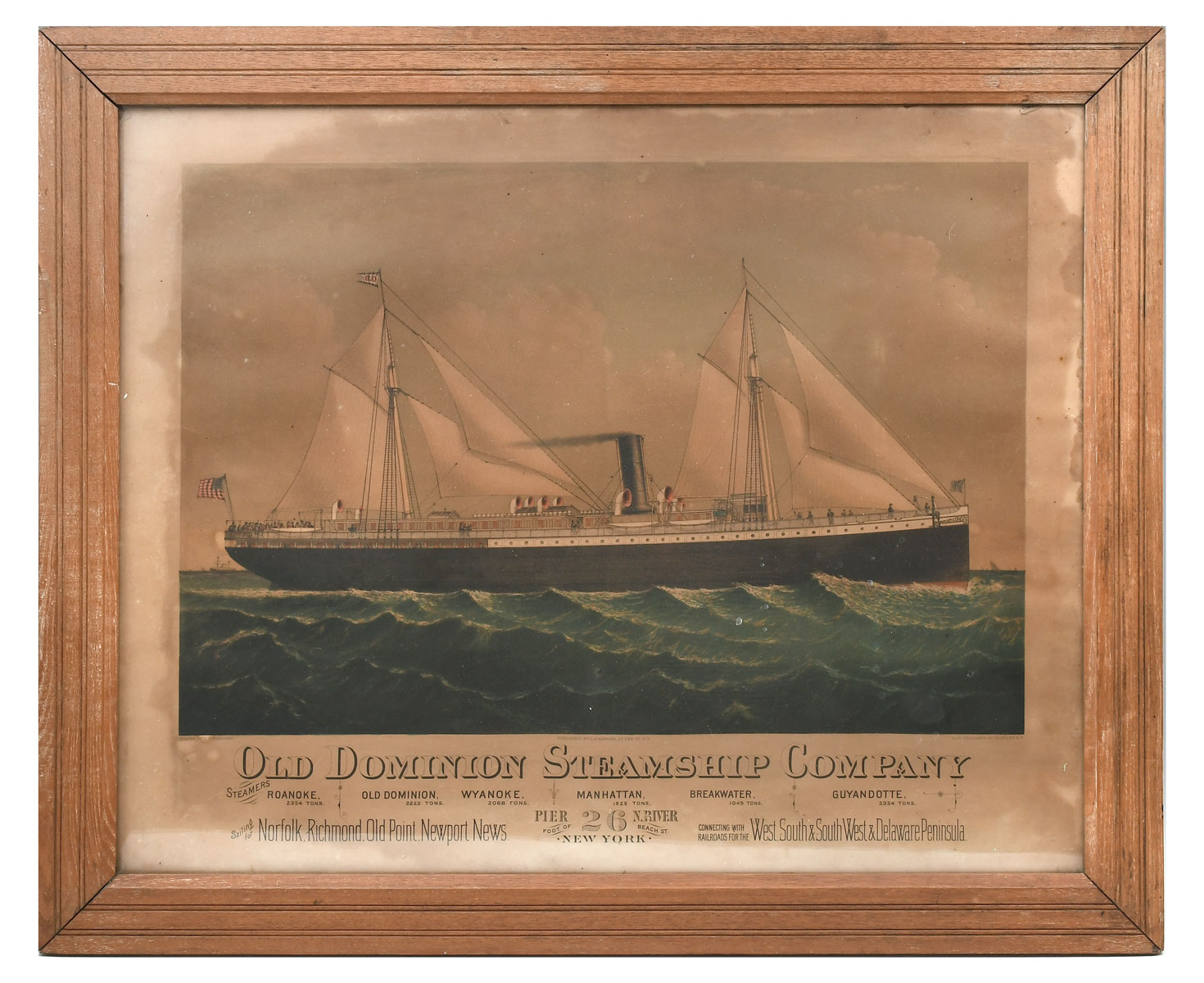 Appraisal: OLD DOMINION STEAMSHIP COMPANY LITHOGRAPH Drawn by C R Parsons