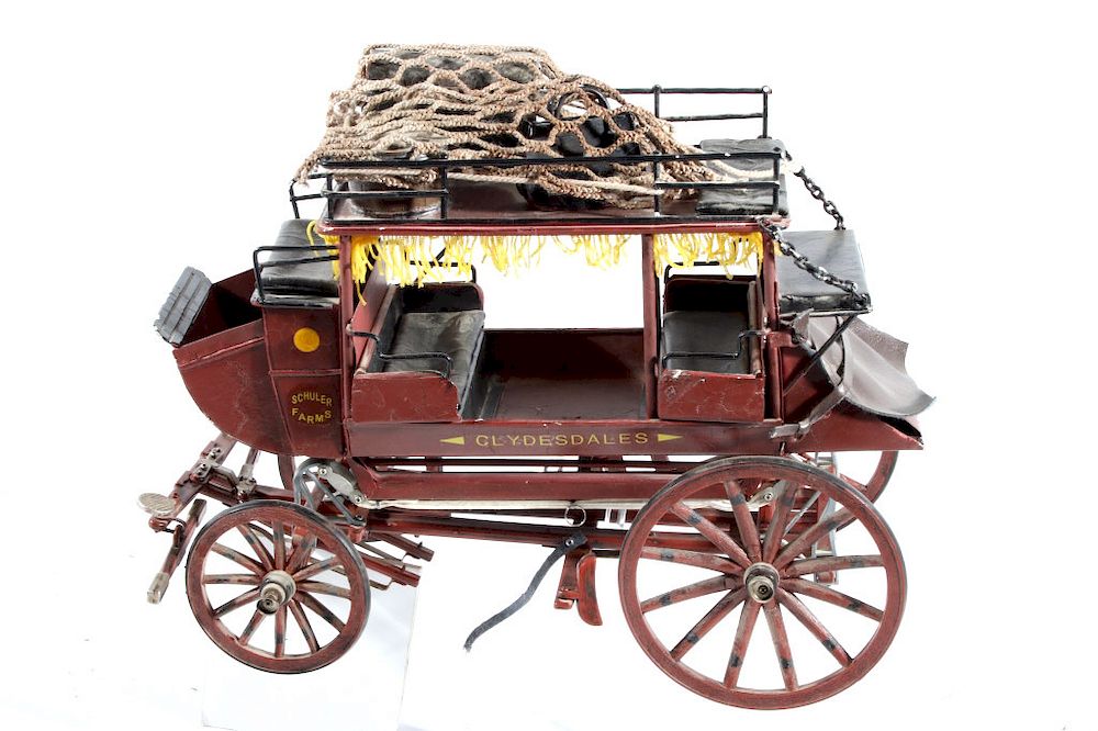 Appraisal: Schuler Farms Clydesdales Western Stagecoach Model This is a wonderful