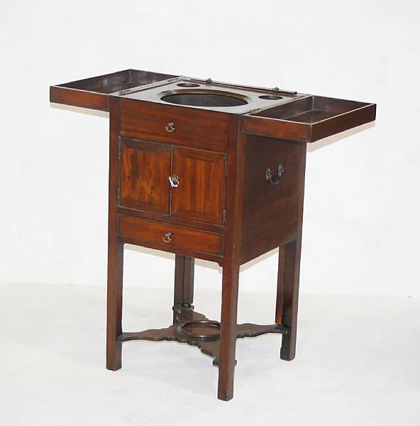 Appraisal: A George III mahogany dressing stand last quarter th century