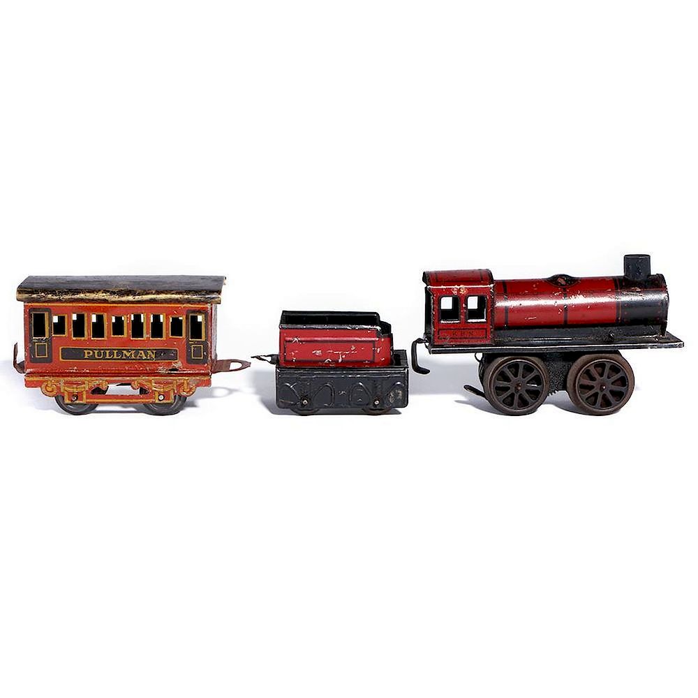 Appraisal: KBN O Gauge passenger train Clockwork steam locomotive with tender