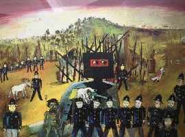 Appraisal: Sidney Nolan - Glenrowan screenprint signed 'nolan' lower right inscribed