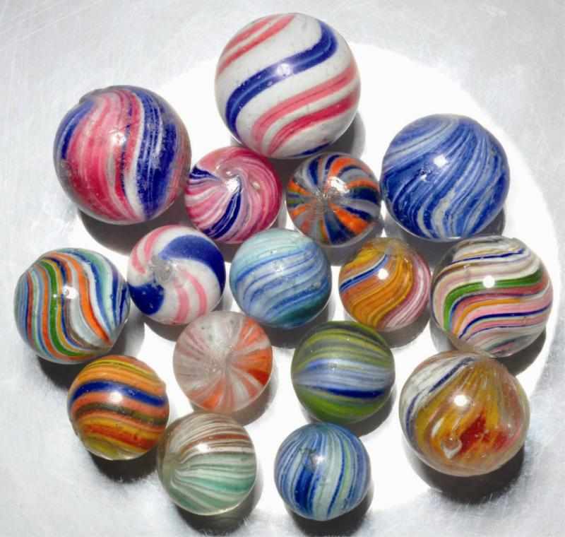 Appraisal: Lot of Assorted Handmade Marbles Description This group includes four