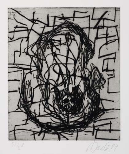 Appraisal: GEORG BASELITZ Mauerloch Drypoint x mm x inches full margins