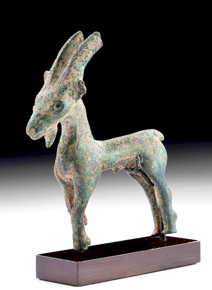 Appraisal: Amlash Bronze Goat Figurine Ancient Near East northwestern Iran Amlash