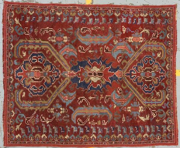 Appraisal: A Turkish rug th Century size approximately ft in x