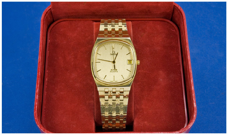 Appraisal: Gents Omega De Ville Wristwatch Cushion Shaped Gilt Dial And