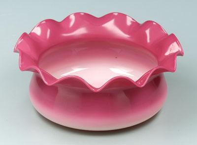 Appraisal: Peachblow bowl glossy finish ruffled rim - x - in