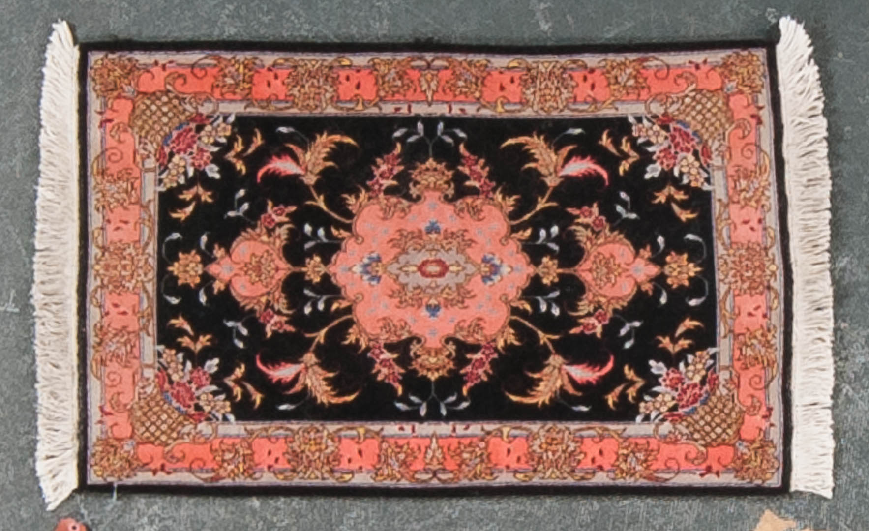 Appraisal: Persian Tabriz scatter rug approx x Iran modern