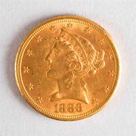 Appraisal: United States Coronet gold half eagle S AU- Estimate -