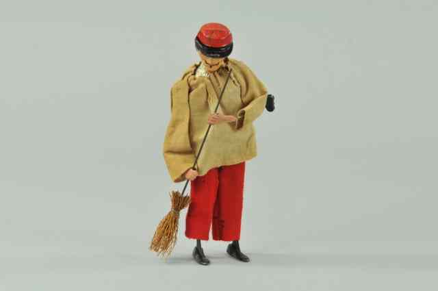 Appraisal: FERNAND MARTIN SWEEPER TOY France scarce example tin figure depicted