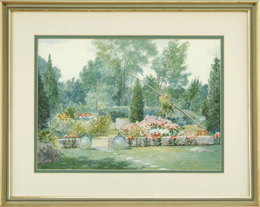 Appraisal: CHARLES RUSSELL LOOMIS American - THE FLOWER GARDEN Fine watercolor