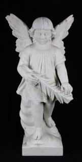 Appraisal: Continental marble figural sculpture Continental marble figural sculpture depicting a